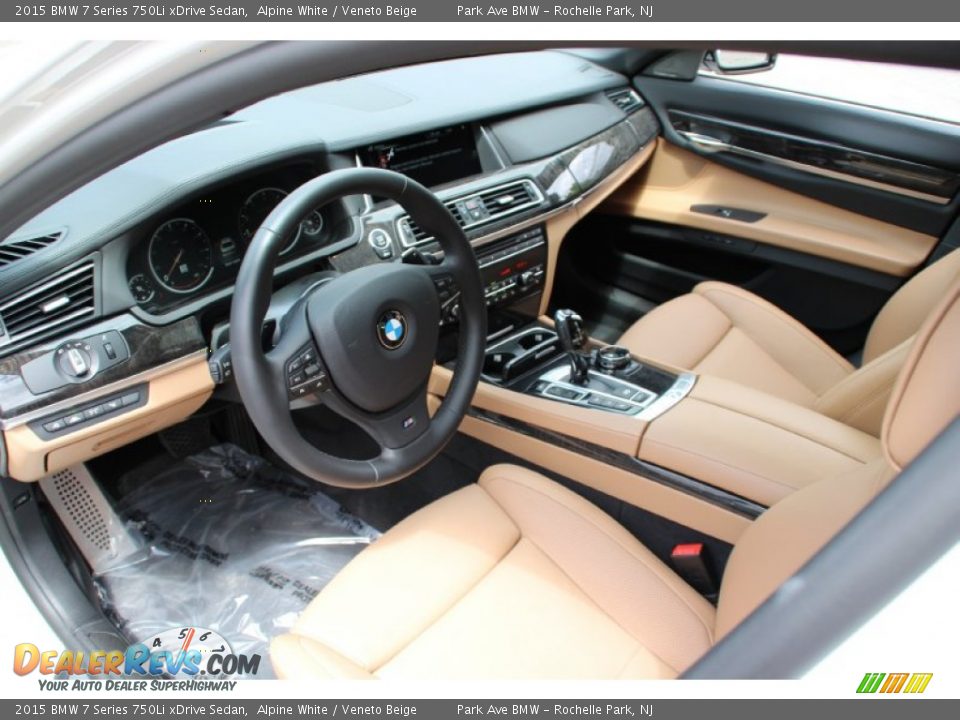 2015 BMW 7 Series 750Li xDrive Sedan Alpine White / Veneto Beige Photo #11