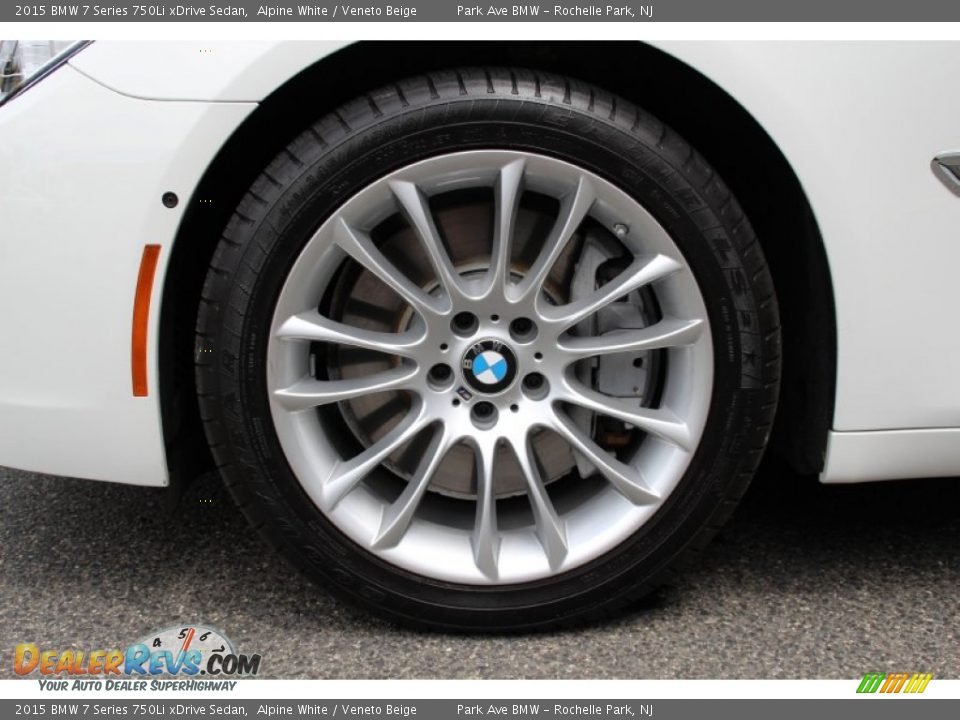 2015 BMW 7 Series 750Li xDrive Sedan Alpine White / Veneto Beige Photo #33