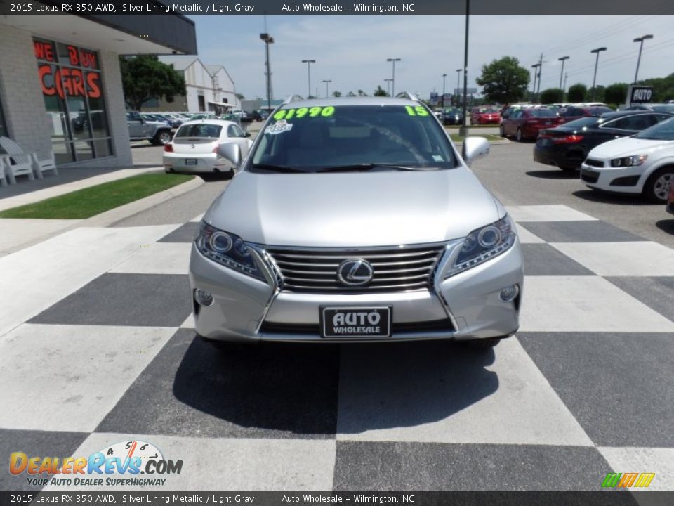 2015 Lexus RX 350 AWD Silver Lining Metallic / Light Gray Photo #2