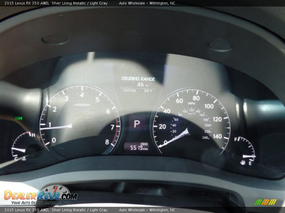 2015 Lexus RX 350 AWD Silver Lining Metallic / Light Gray Photo #16