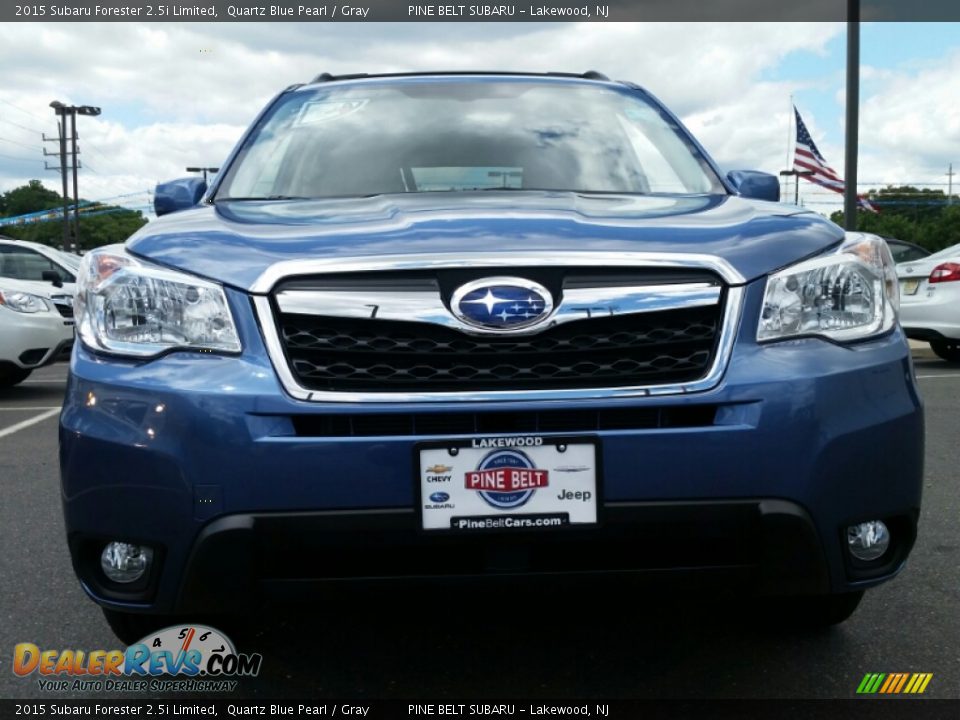 2015 Subaru Forester 2.5i Limited Quartz Blue Pearl / Gray Photo #2