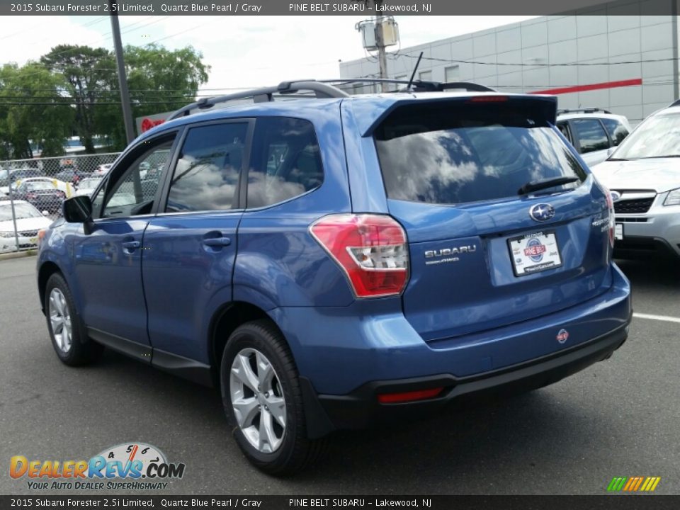 2015 Subaru Forester 2.5i Limited Quartz Blue Pearl / Gray Photo #4