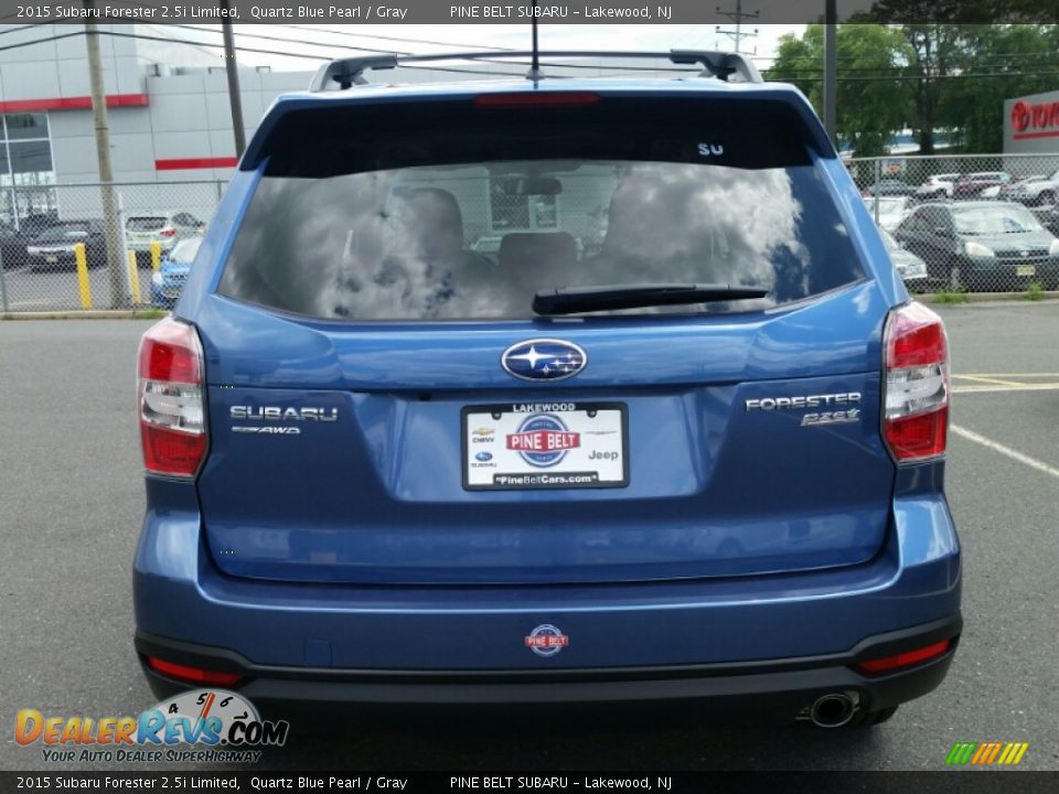 2015 Subaru Forester 2.5i Limited Quartz Blue Pearl / Gray Photo #5