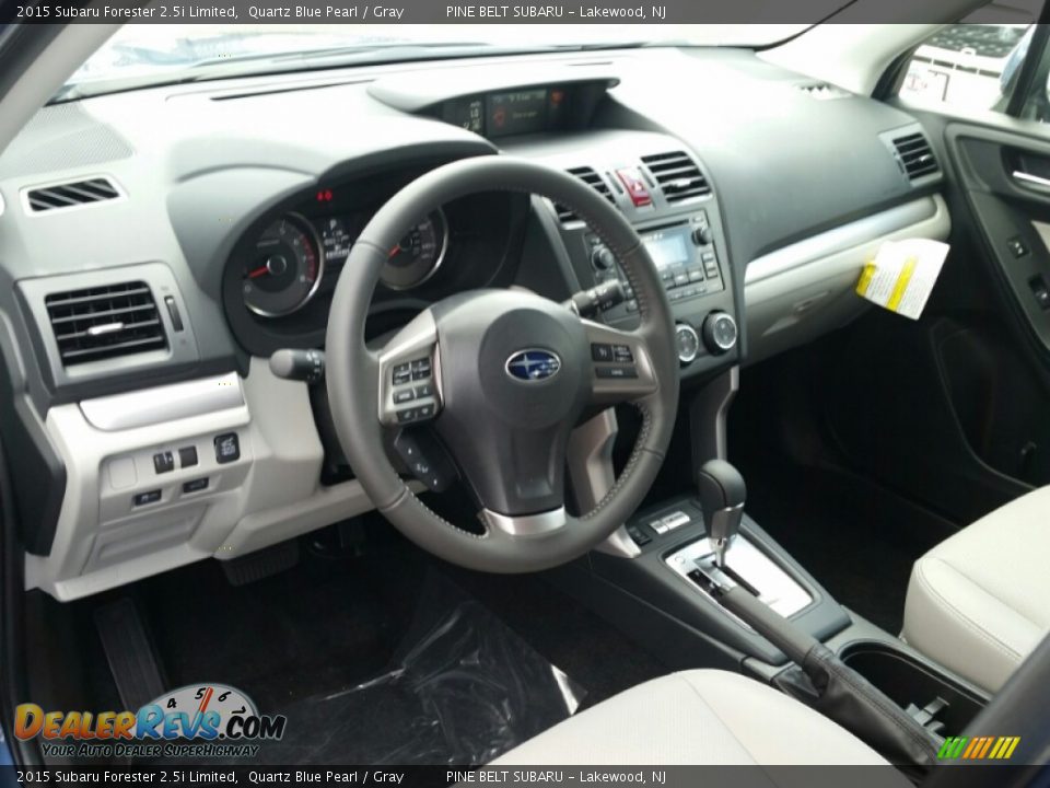 2015 Subaru Forester 2.5i Limited Quartz Blue Pearl / Gray Photo #7