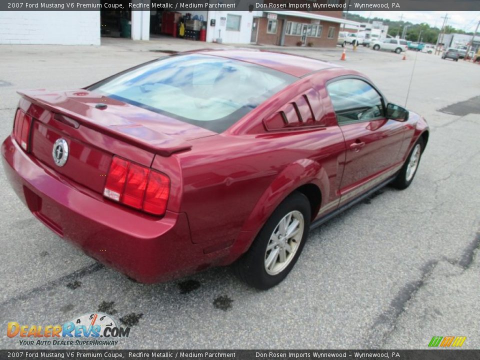 2007 Ford Mustang V6 Premium Coupe Redfire Metallic / Medium Parchment Photo #3