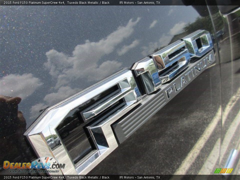 2015 Ford F150 Platinum SuperCrew 4x4 Tuxedo Black Metallic / Black Photo #3