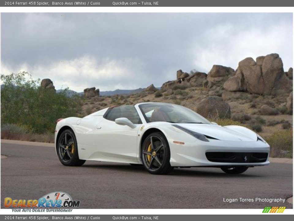 2014 Ferrari 458 Spider Bianco Avus (White) / Cuoio Photo #2