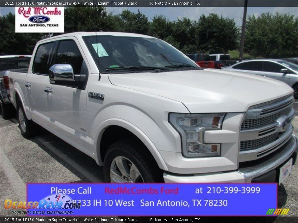 2015 Ford F150 Platinum SuperCrew 4x4 White Platinum Tricoat / Black Photo #1