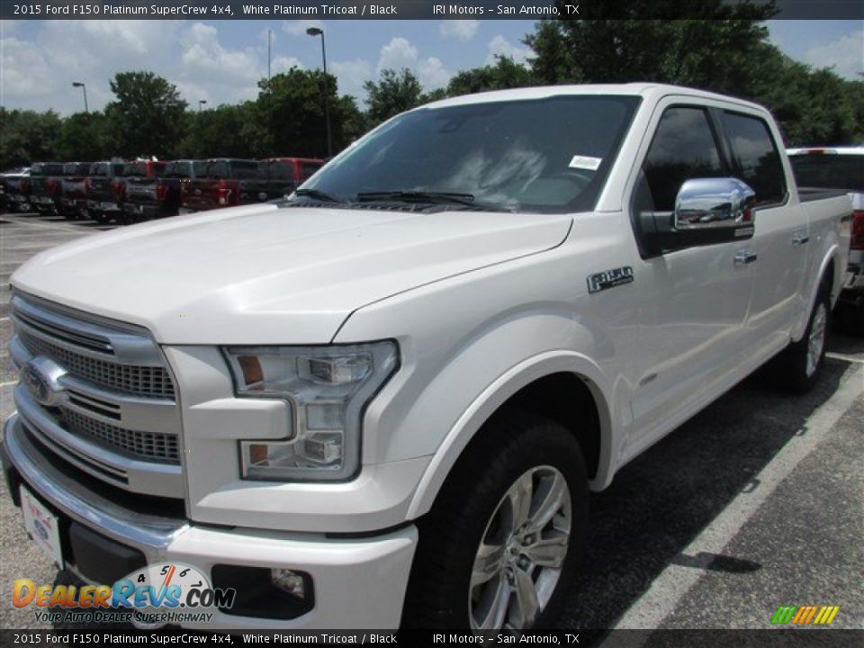 2015 Ford F150 Platinum SuperCrew 4x4 White Platinum Tricoat / Black Photo #2