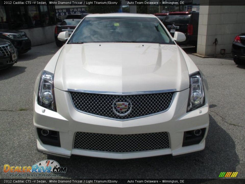 2012 Cadillac CTS -V Sedan White Diamond Tricoat / Light Titanium/Ebony Photo #9