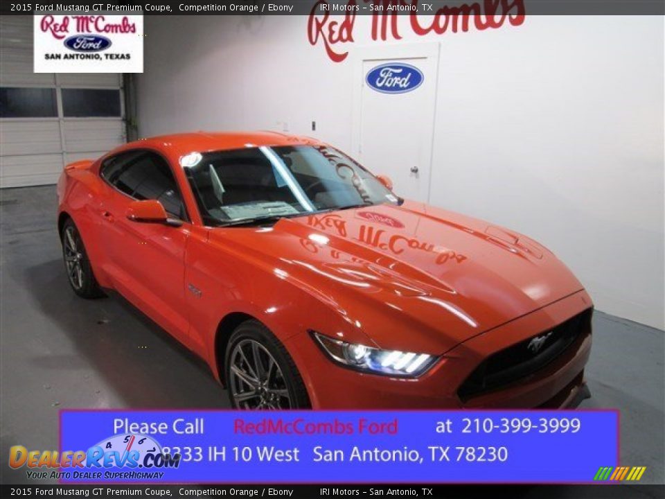 2015 Ford Mustang GT Premium Coupe Competition Orange / Ebony Photo #1