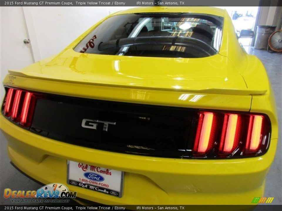 2015 Ford Mustang GT Premium Coupe Triple Yellow Tricoat / Ebony Photo #6