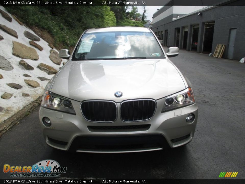 2013 BMW X3 xDrive 28i Mineral Silver Metallic / Chestnut Photo #8