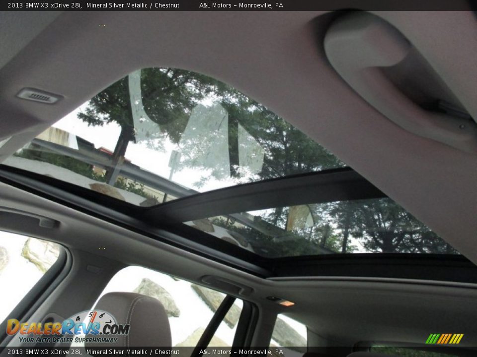 2013 BMW X3 xDrive 28i Mineral Silver Metallic / Chestnut Photo #11