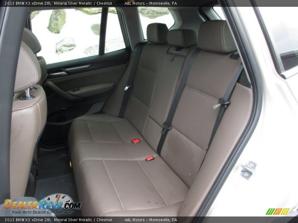 2013 BMW X3 xDrive 28i Mineral Silver Metallic / Chestnut Photo #13