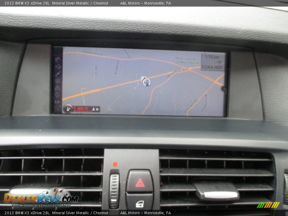 2013 BMW X3 xDrive 28i Mineral Silver Metallic / Chestnut Photo #16