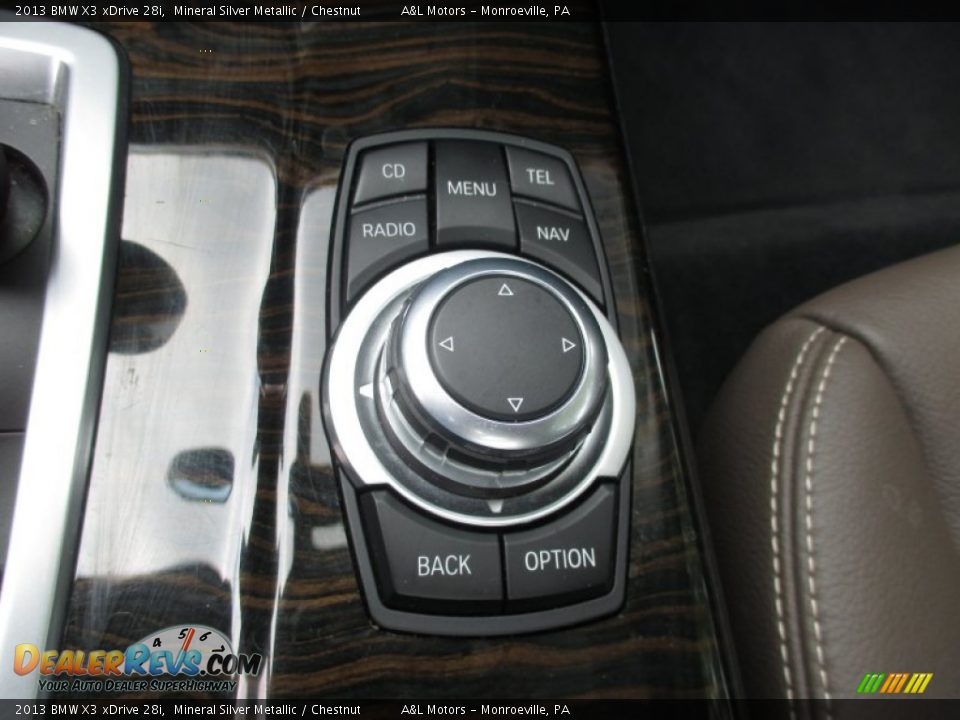 2013 BMW X3 xDrive 28i Mineral Silver Metallic / Chestnut Photo #18