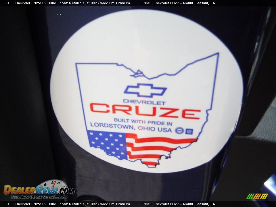 2012 Chevrolet Cruze LS Blue Topaz Metallic / Jet Black/Medium Titanium Photo #26