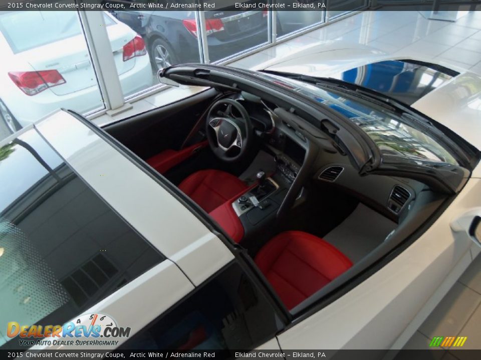 2015 Chevrolet Corvette Stingray Coupe Arctic White / Adrenaline Red Photo #35