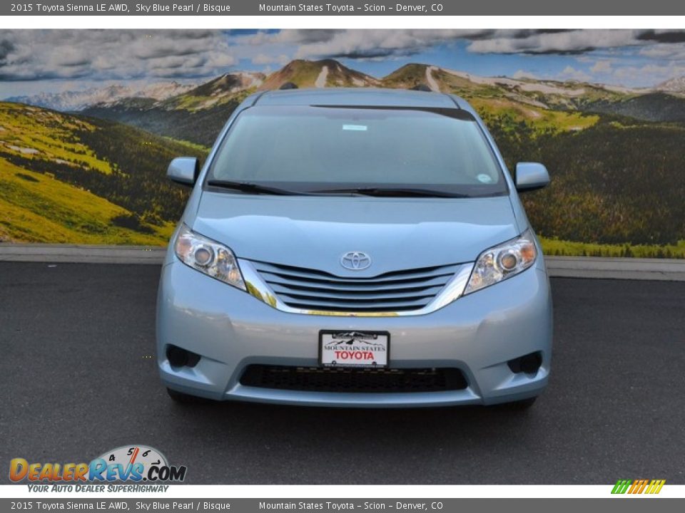 2015 Toyota Sienna LE AWD Sky Blue Pearl / Bisque Photo #2