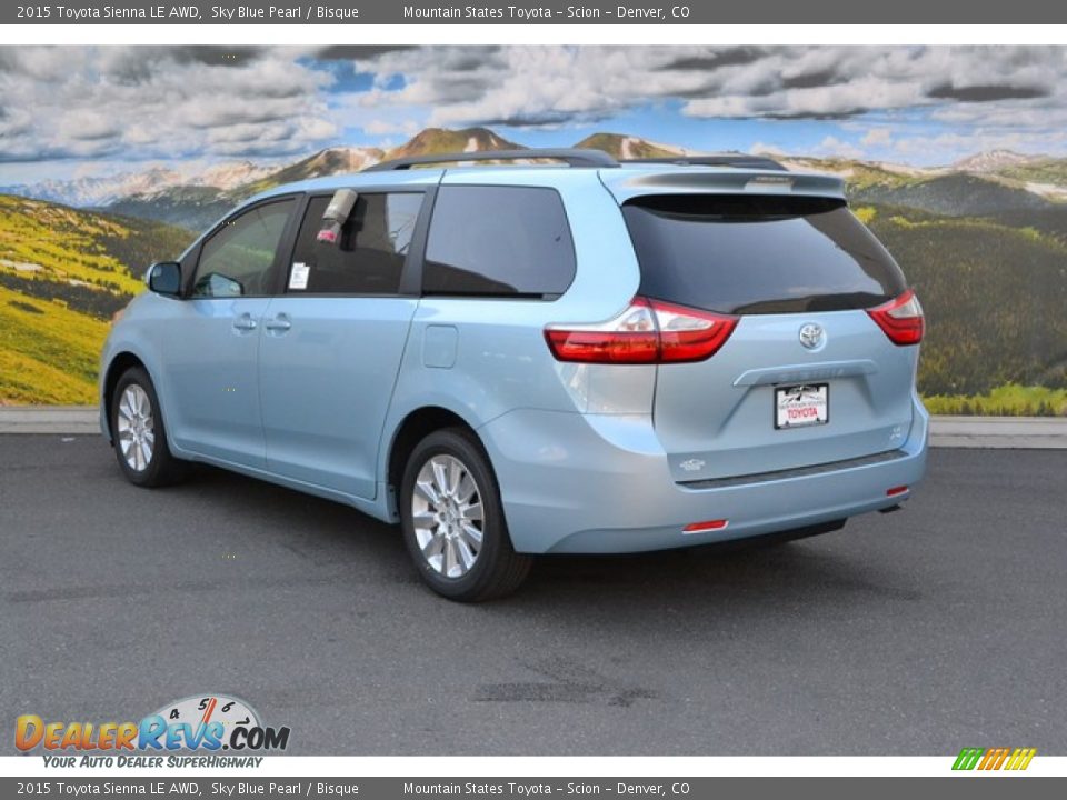 2015 Toyota Sienna LE AWD Sky Blue Pearl / Bisque Photo #3