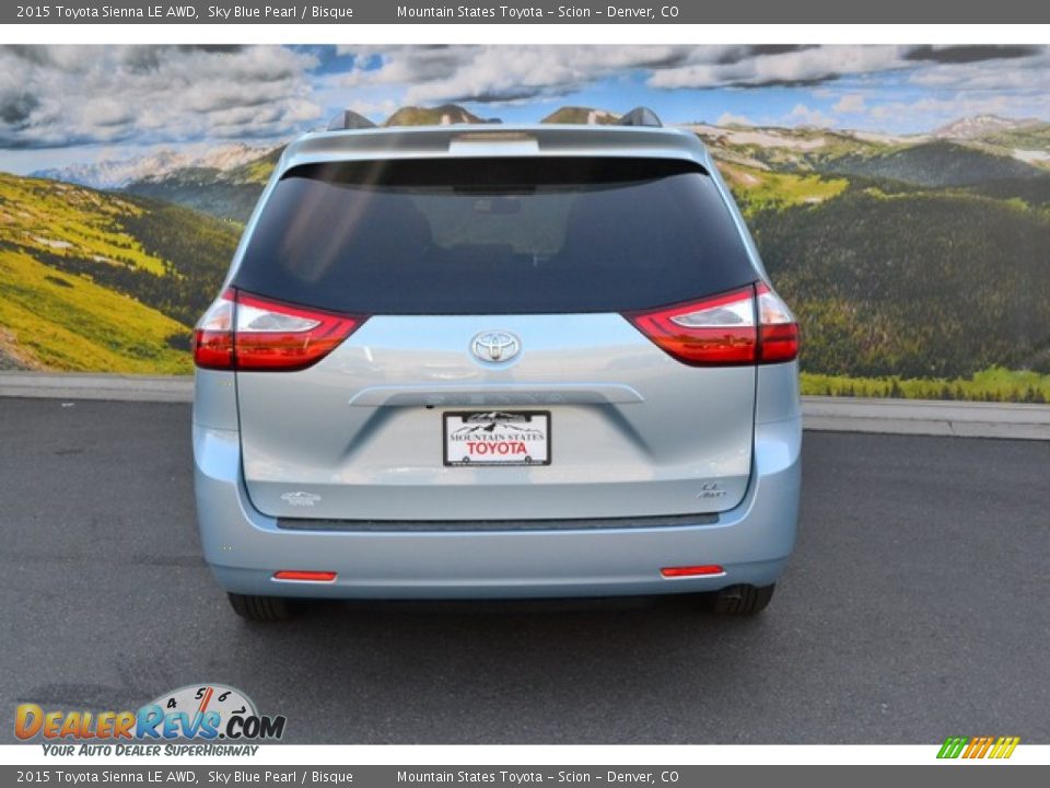 2015 Toyota Sienna LE AWD Sky Blue Pearl / Bisque Photo #4