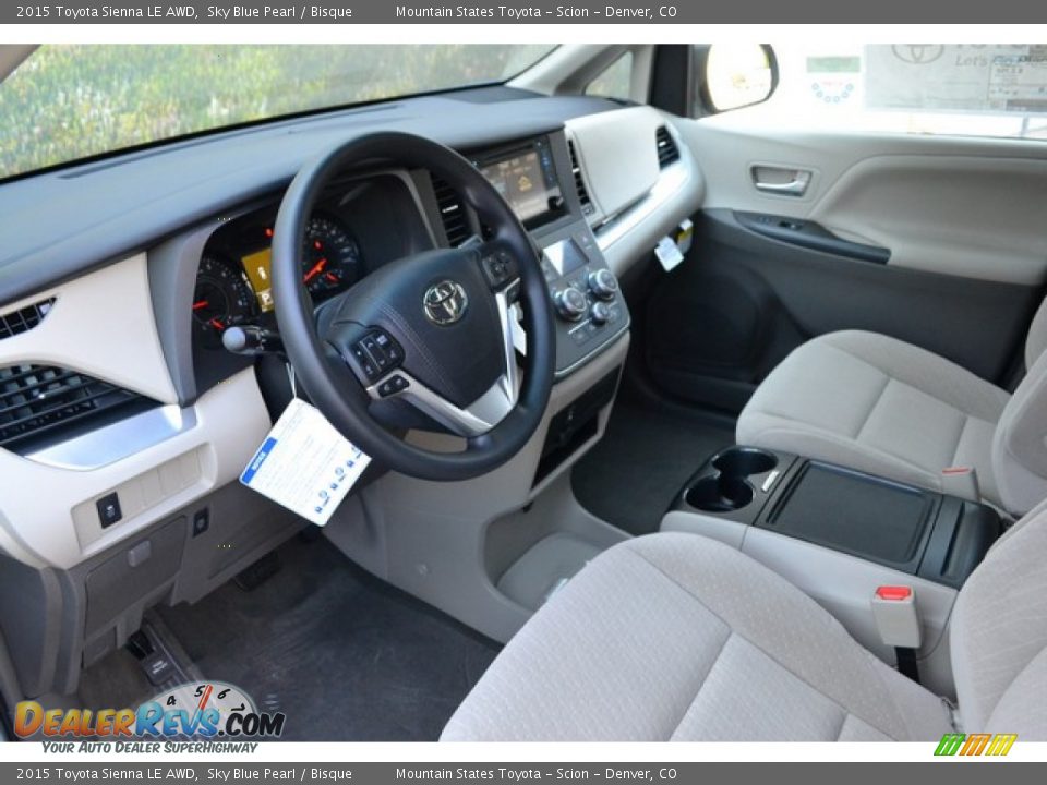 2015 Toyota Sienna LE AWD Sky Blue Pearl / Bisque Photo #5