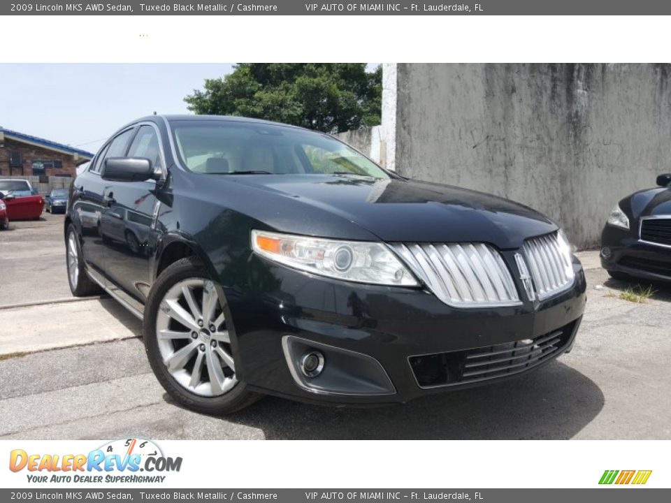2009 Lincoln MKS AWD Sedan Tuxedo Black Metallic / Cashmere Photo #1