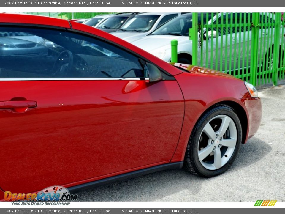 2007 Pontiac G6 GT Convertible Crimson Red / Light Taupe Photo #9