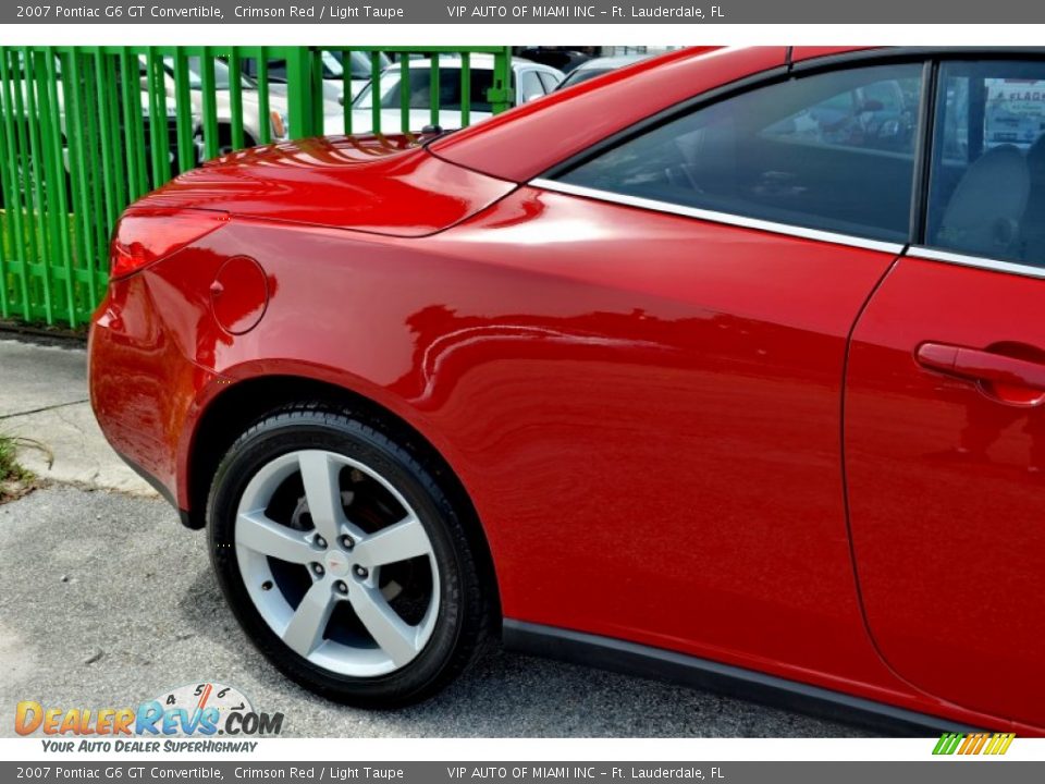 2007 Pontiac G6 GT Convertible Crimson Red / Light Taupe Photo #10