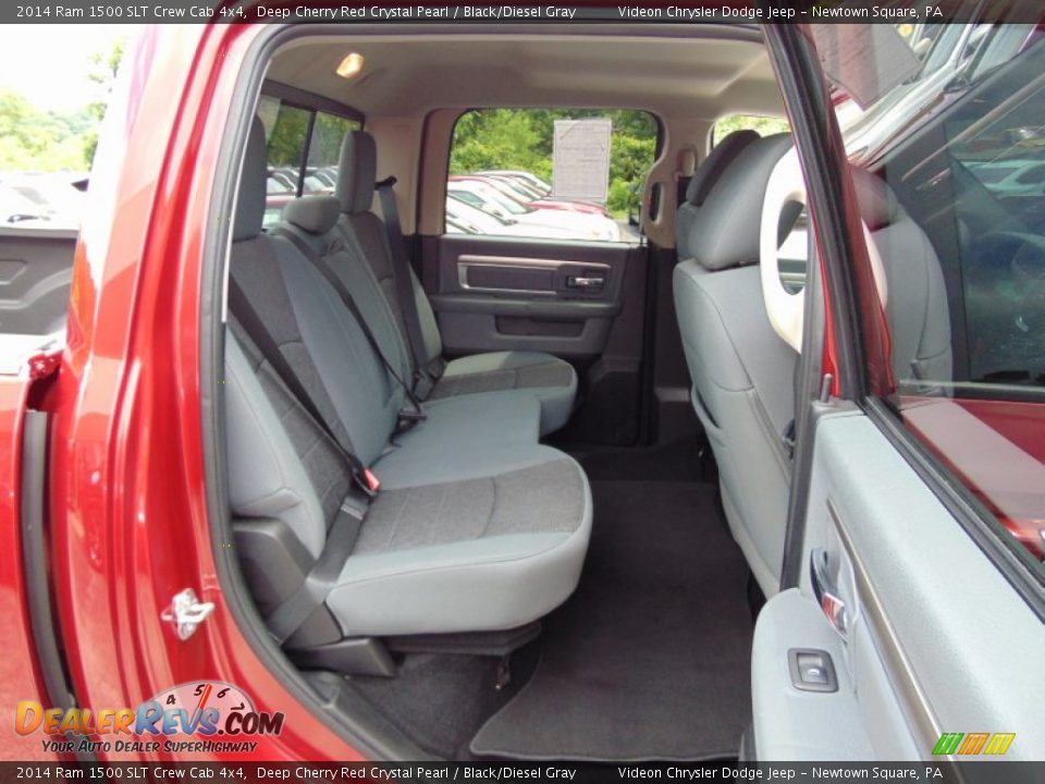 2014 Ram 1500 SLT Crew Cab 4x4 Deep Cherry Red Crystal Pearl / Black/Diesel Gray Photo #23