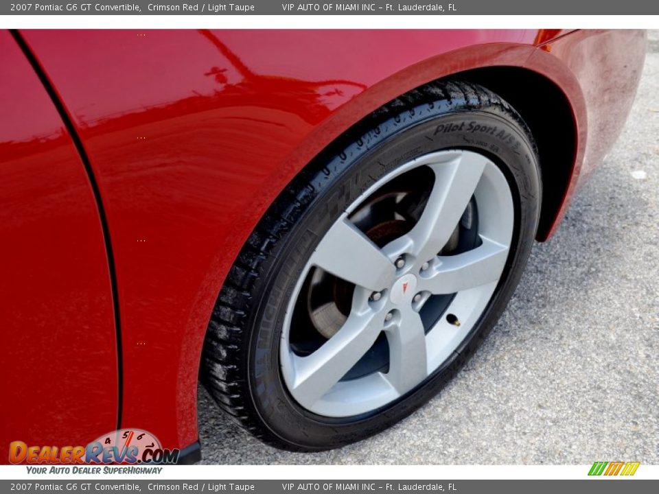 2007 Pontiac G6 GT Convertible Crimson Red / Light Taupe Photo #24