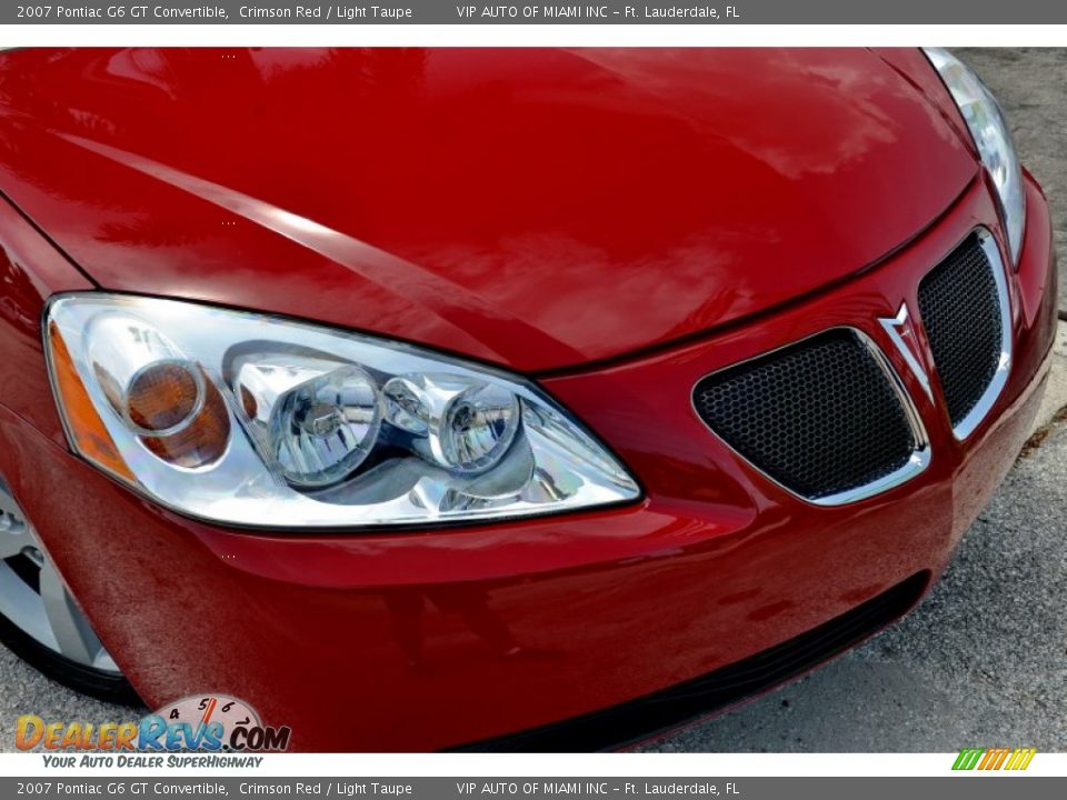 2007 Pontiac G6 GT Convertible Crimson Red / Light Taupe Photo #27