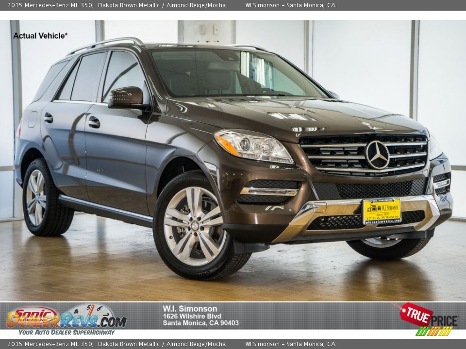 2015 Mercedes-Benz ML 350 Dakota Brown Metallic / Almond Beige/Mocha Photo #1