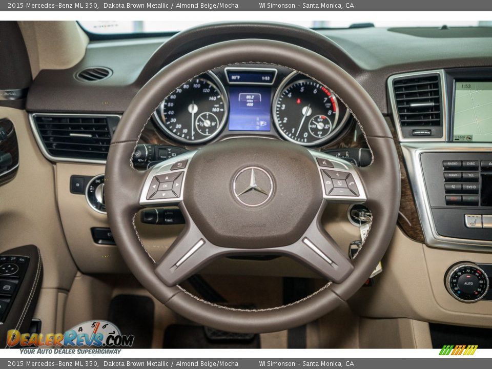 2015 Mercedes-Benz ML 350 Dakota Brown Metallic / Almond Beige/Mocha Photo #17