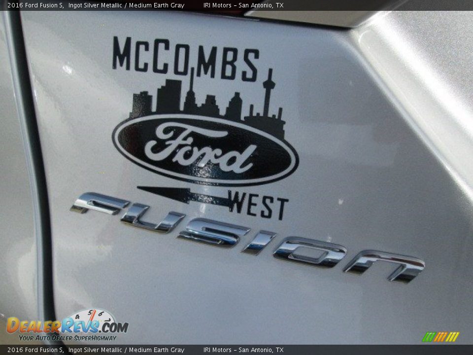 2016 Ford Fusion S Ingot Silver Metallic / Medium Earth Gray Photo #10