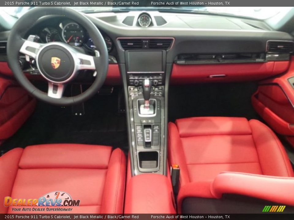 Black/Garnet Red Interior - 2015 Porsche 911 Turbo S Cabriolet Photo #23