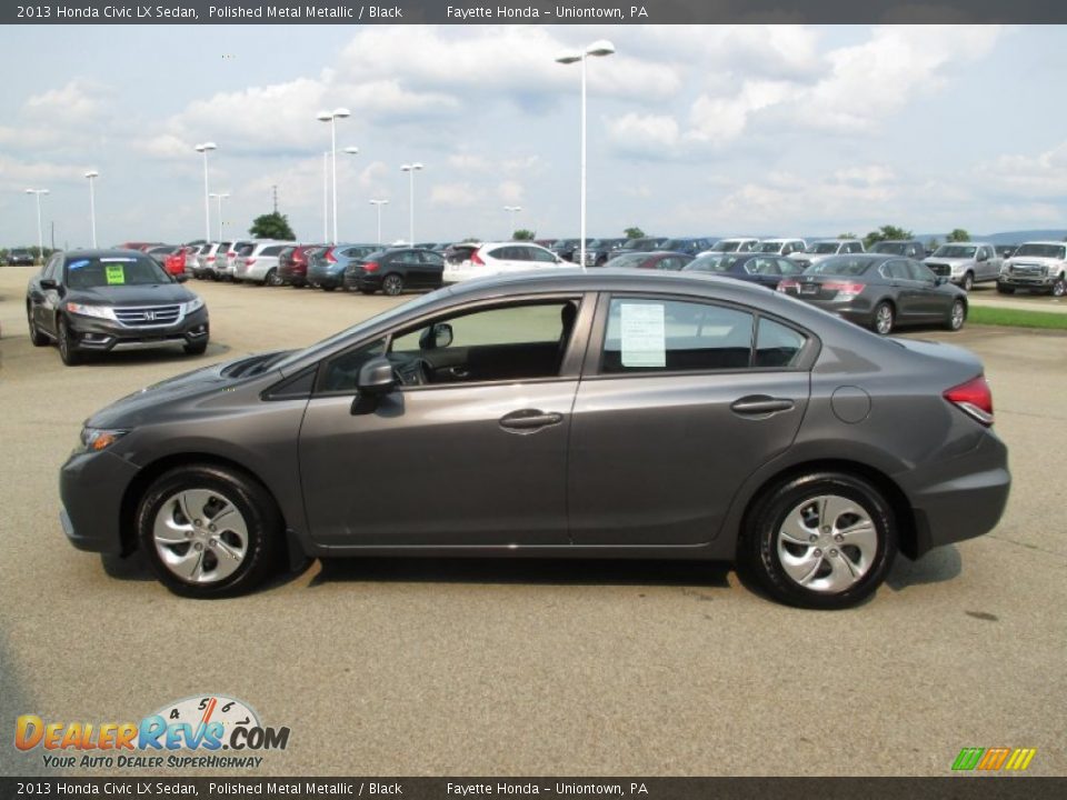 2013 Honda Civic LX Sedan Polished Metal Metallic / Black Photo #4