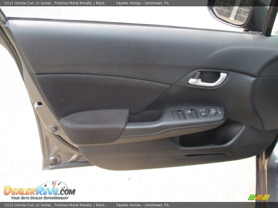 2013 Honda Civic LX Sedan Polished Metal Metallic / Black Photo #6