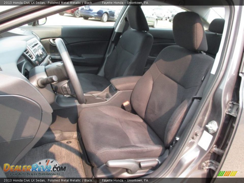 2013 Honda Civic LX Sedan Polished Metal Metallic / Black Photo #7