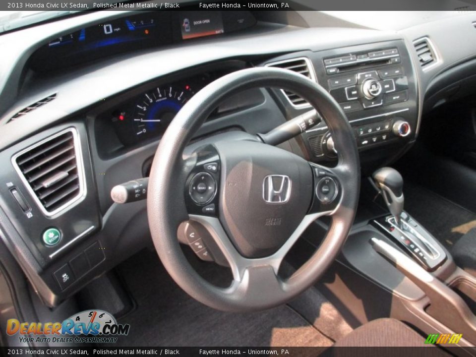 2013 Honda Civic LX Sedan Polished Metal Metallic / Black Photo #10