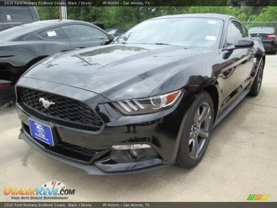 2015 Ford Mustang EcoBoost Coupe Black / Ebony Photo #6