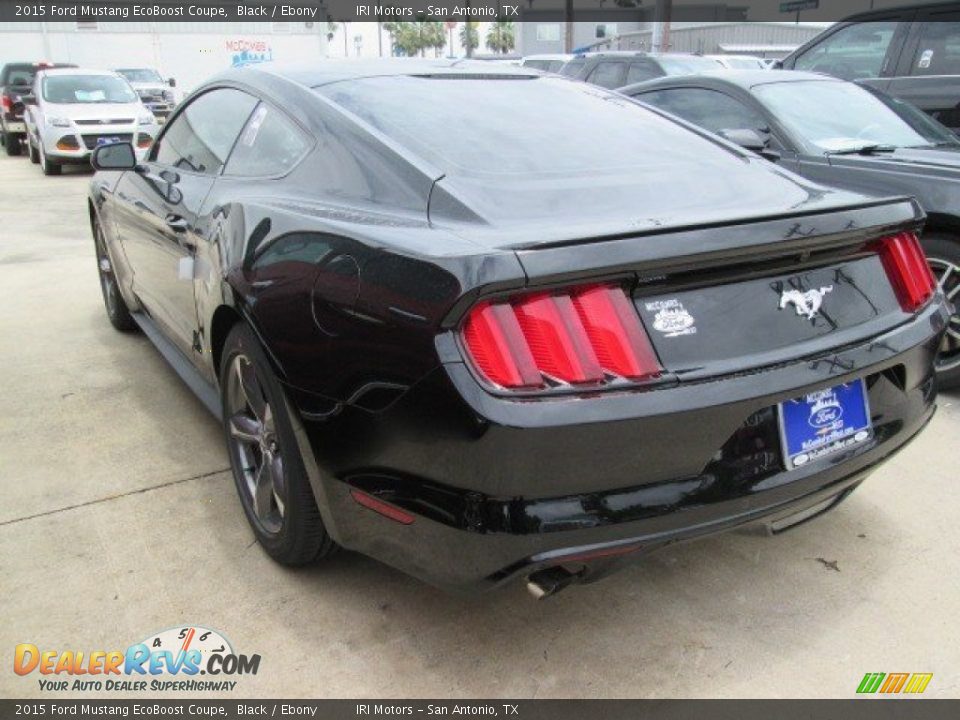 2015 Ford Mustang EcoBoost Coupe Black / Ebony Photo #7