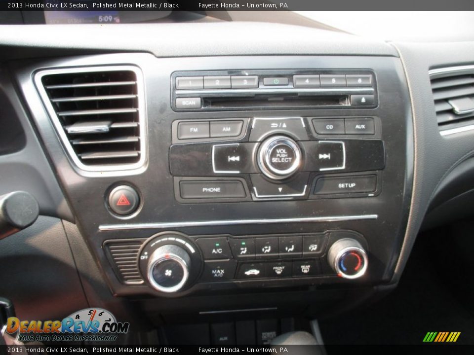 2013 Honda Civic LX Sedan Polished Metal Metallic / Black Photo #12