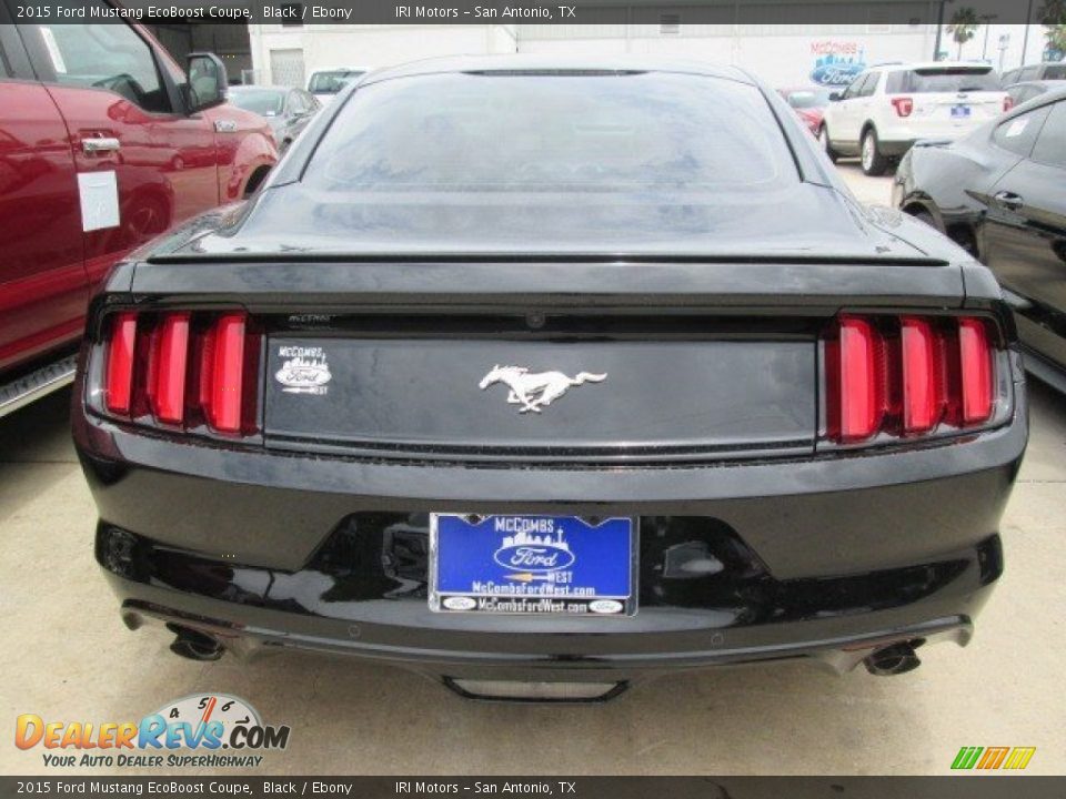 2015 Ford Mustang EcoBoost Coupe Black / Ebony Photo #8