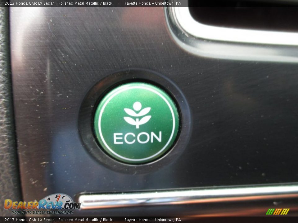 2013 Honda Civic LX Sedan Polished Metal Metallic / Black Photo #13