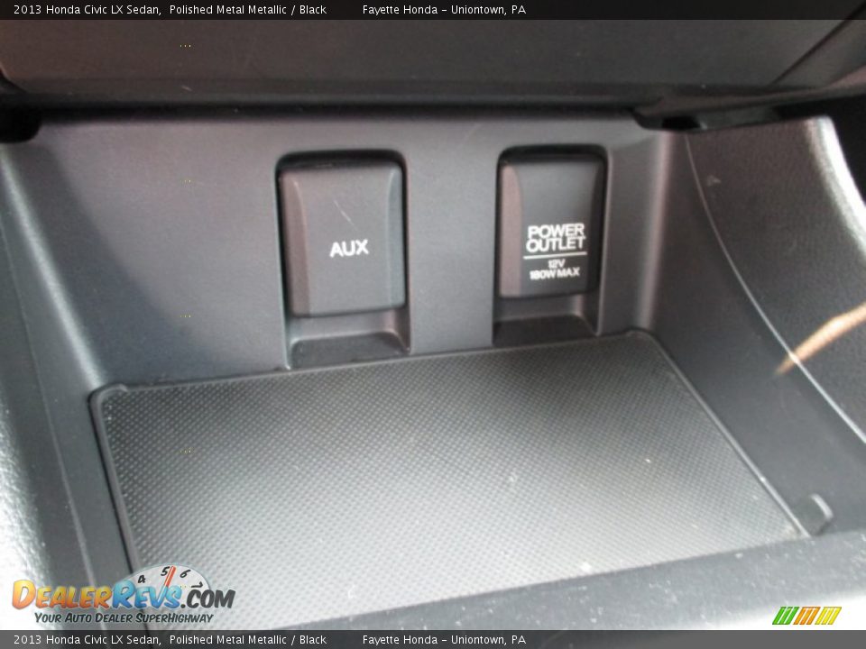 2013 Honda Civic LX Sedan Polished Metal Metallic / Black Photo #14