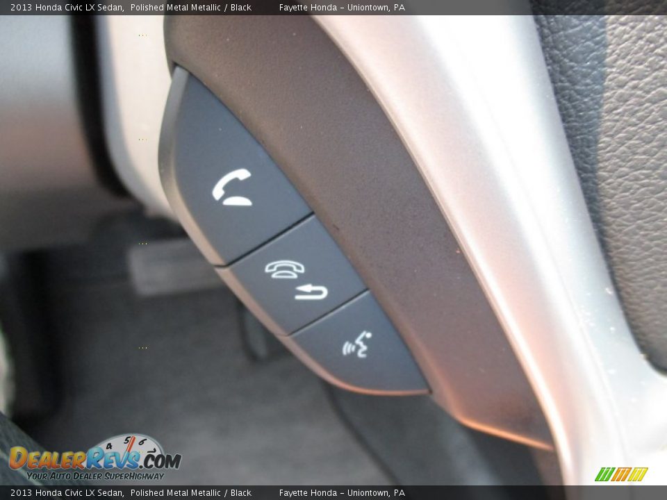 2013 Honda Civic LX Sedan Polished Metal Metallic / Black Photo #15