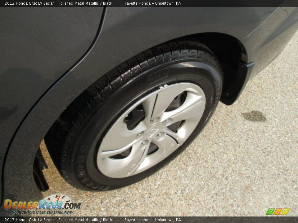 2013 Honda Civic LX Sedan Polished Metal Metallic / Black Photo #16