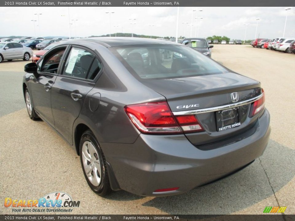 2013 Honda Civic LX Sedan Polished Metal Metallic / Black Photo #17